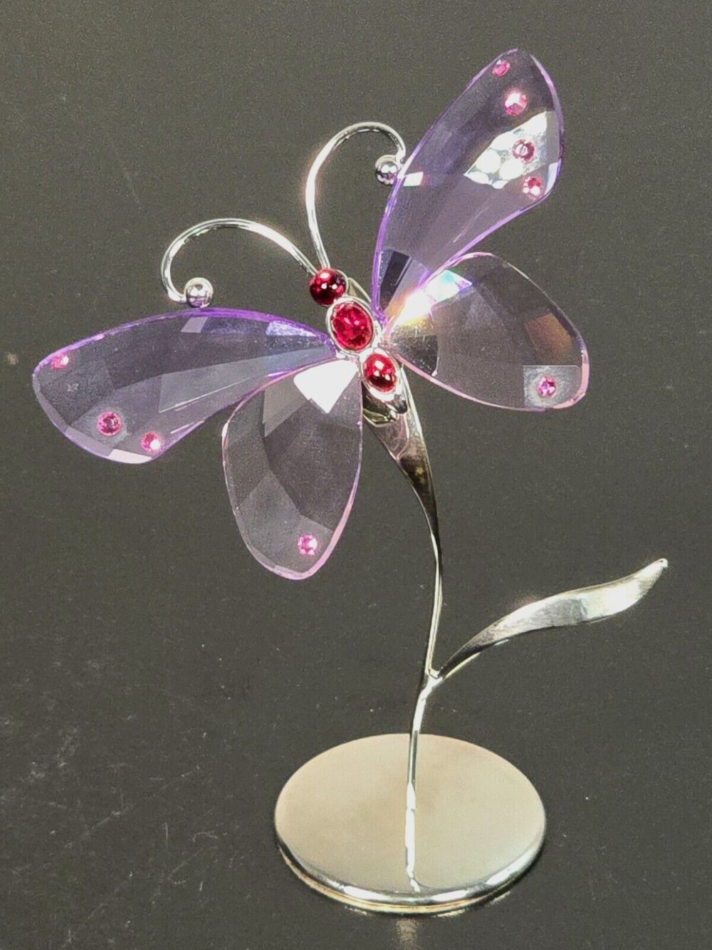 Swarovski Acara Violet Crystal Exotic Butterfly Retired Made In Austria 719184